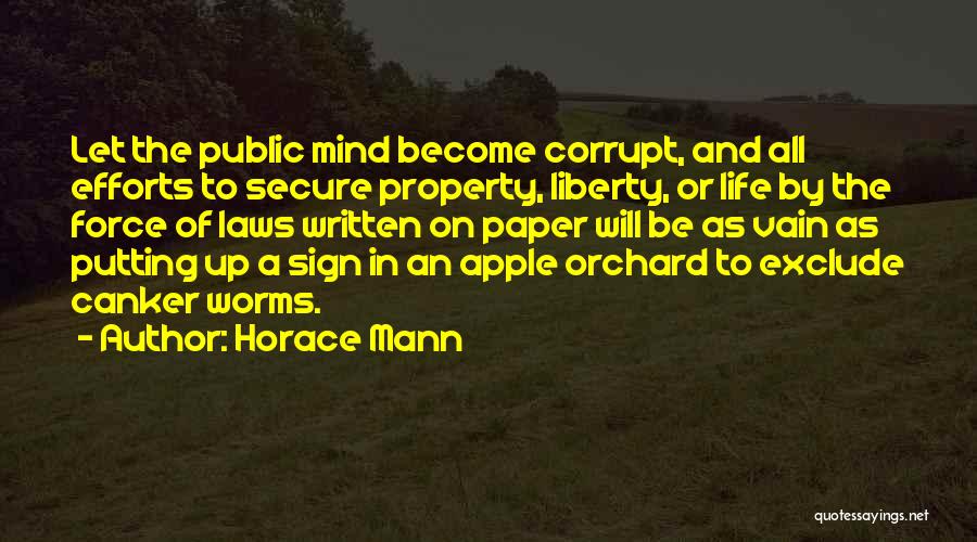 Law Quotes By Horace Mann