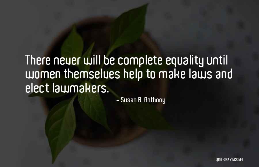 Lawmakers Quotes By Susan B. Anthony