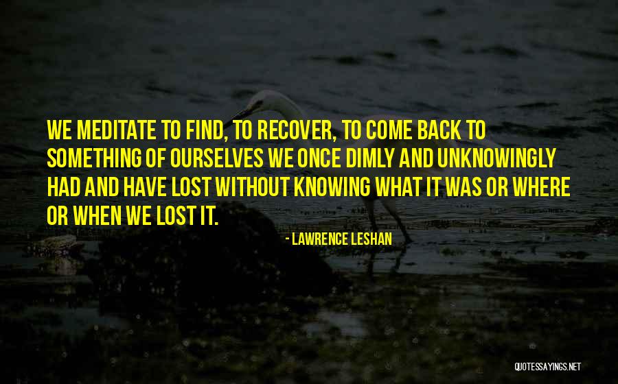 Lawrence LeShan Quotes 1935482