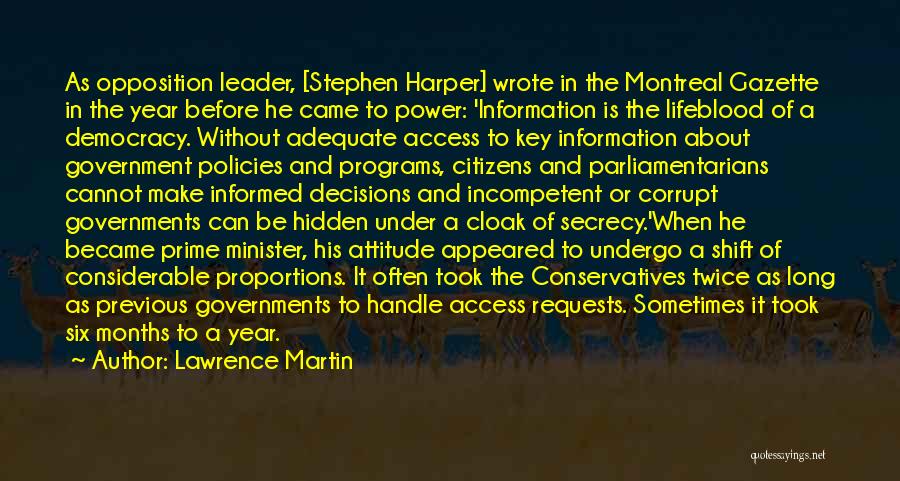 Lawrence Martin Quotes 700473