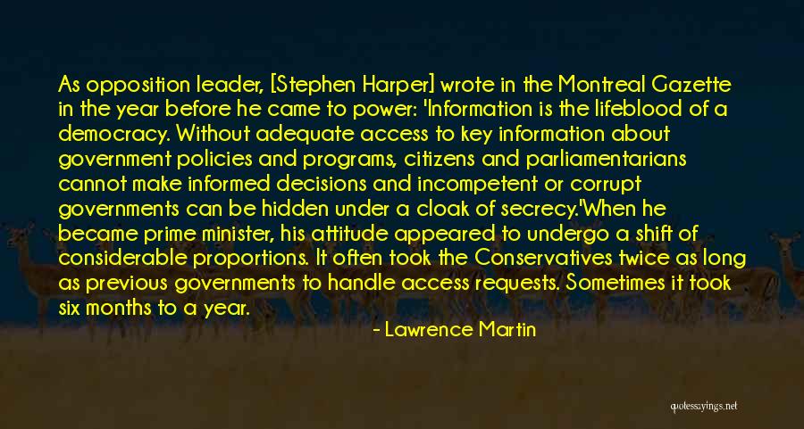 Lawrence Martin Quotes 700473