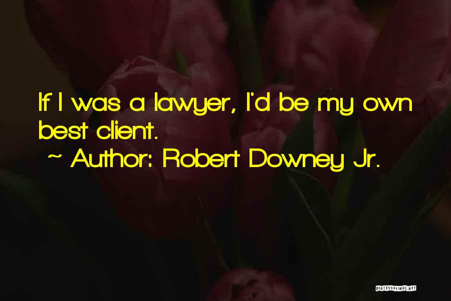 Lawyer Client Quotes By Robert Downey Jr.