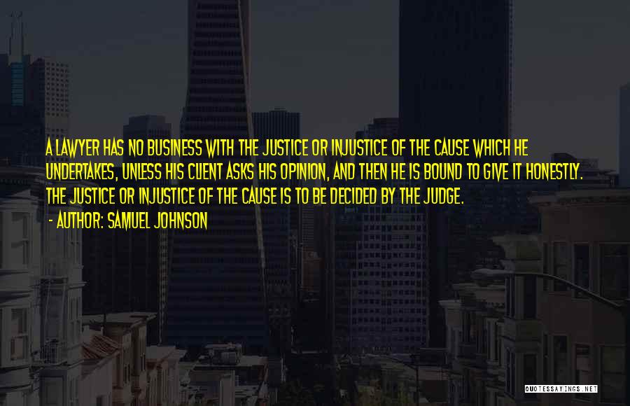 Lawyer Client Quotes By Samuel Johnson