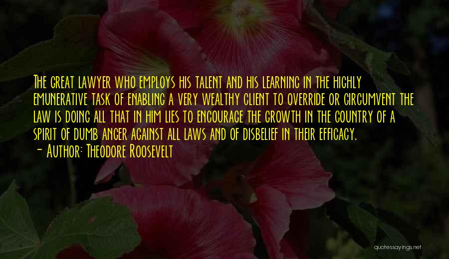 Lawyer Client Quotes By Theodore Roosevelt