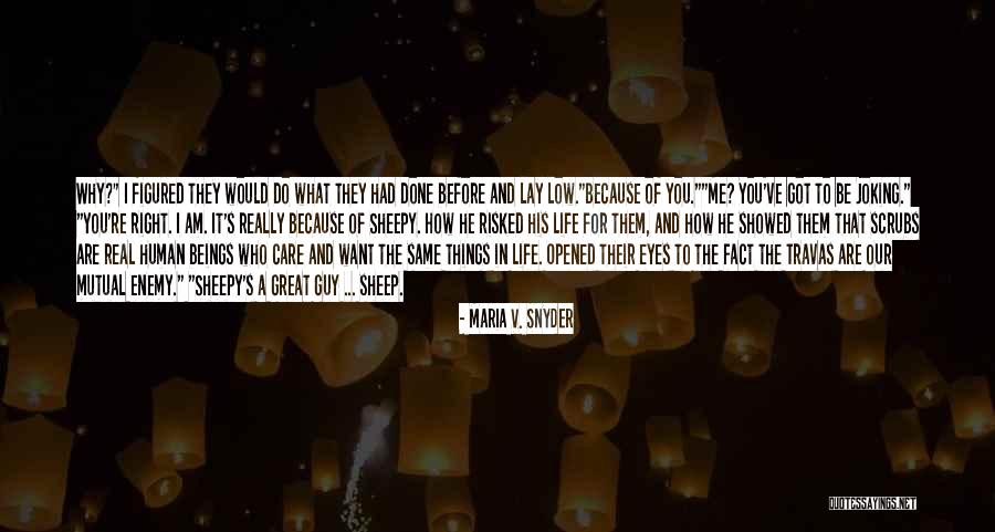 Lay Low Quotes By Maria V. Snyder