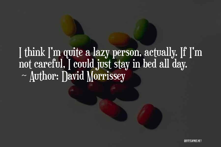 Lazy Person Quotes By David Morrissey