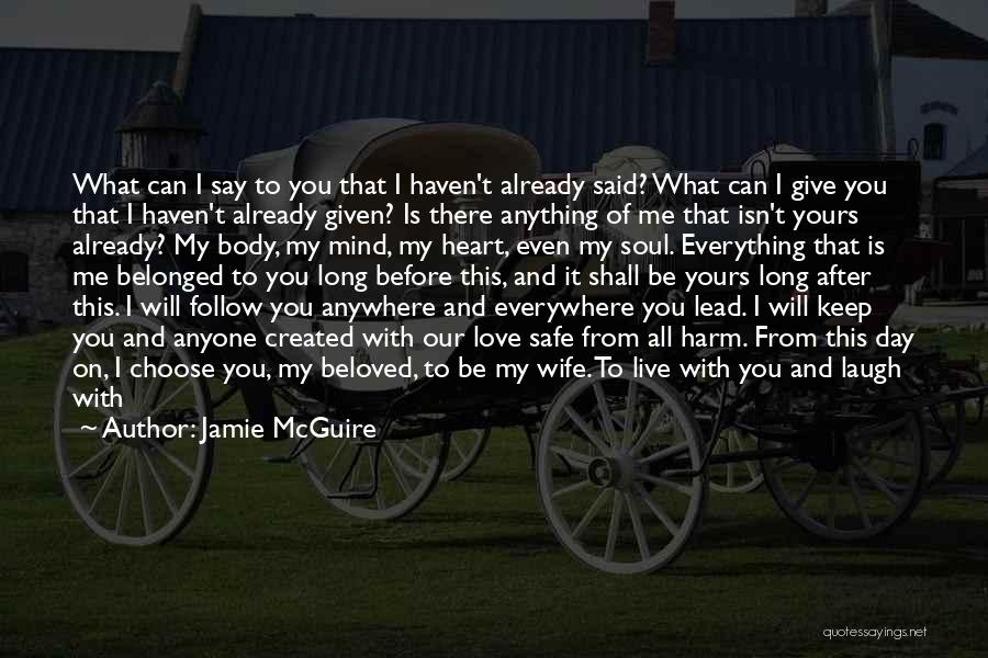 Lead In Words To Quotes By Jamie McGuire
