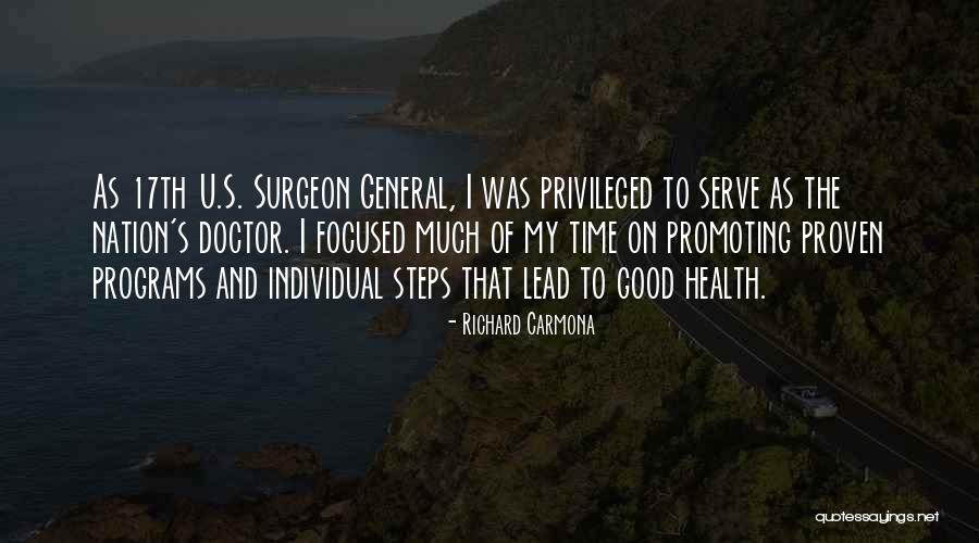 Lead On Quotes By Richard Carmona Lead On Quotes By Richard Carmona