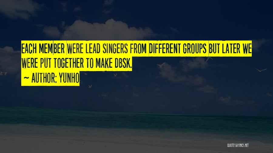 Lead Singers Quotes By Yunho