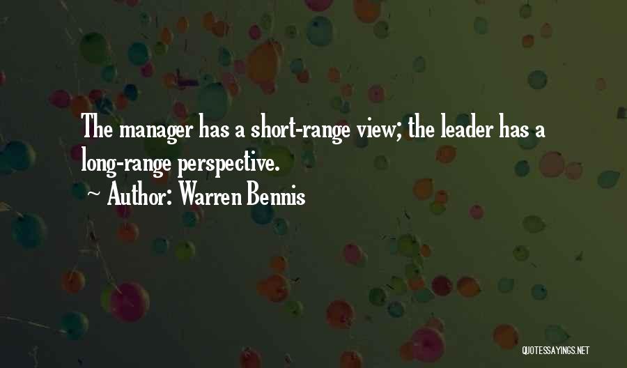 Leader And Manager Quotes By Warren Bennis