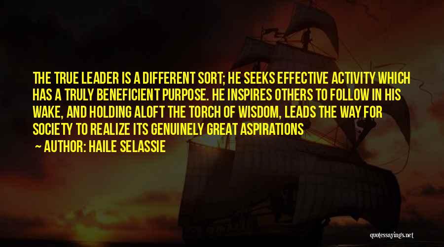 Leader Inspires Quotes By Haile Selassie