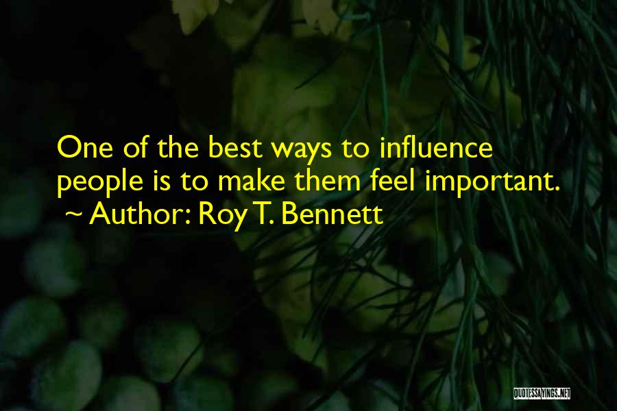 Leader Motivational Quotes By Roy T. Bennett