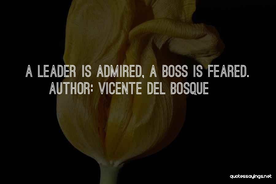 Leader Vs Boss Quotes By Vicente Del Bosque