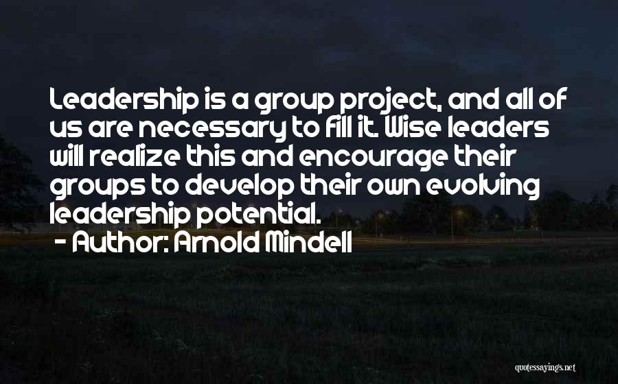 Leaders Develop Others Quotes By Arnold Mindell