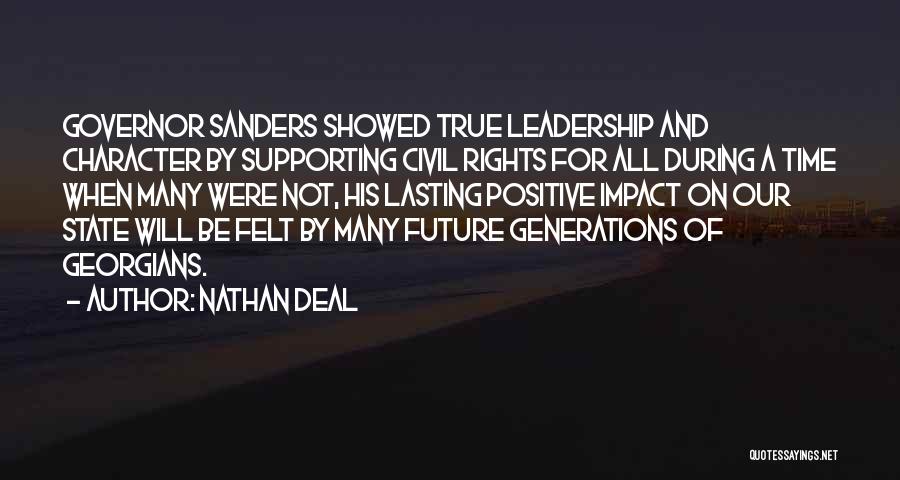 Leadership And Character Quotes By Nathan Deal