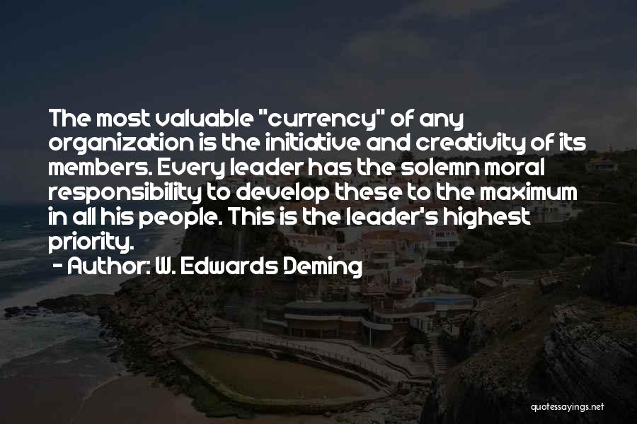 Leadership And Initiative Quotes By W. Edwards Deming