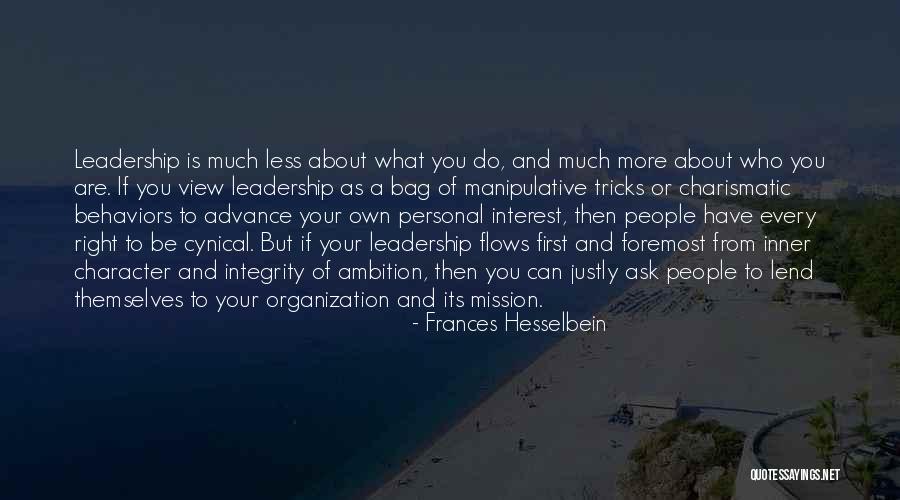 Leadership And Integrity Quotes By Frances Hesselbein Leadership And Integrity Quotes By Frances Hesselbein
