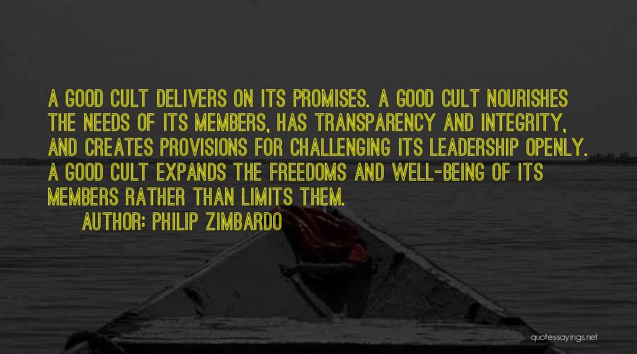 Leadership And Integrity Quotes By Philip Zimbardo