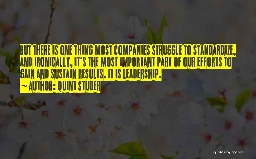 Leadership And Learning Quotes By Quint Studer