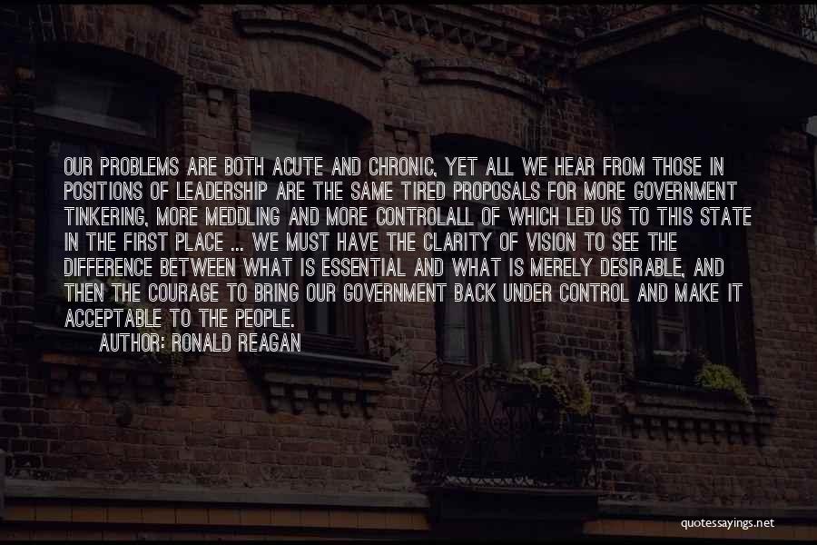 Leadership And Vision Quotes By Ronald Reagan