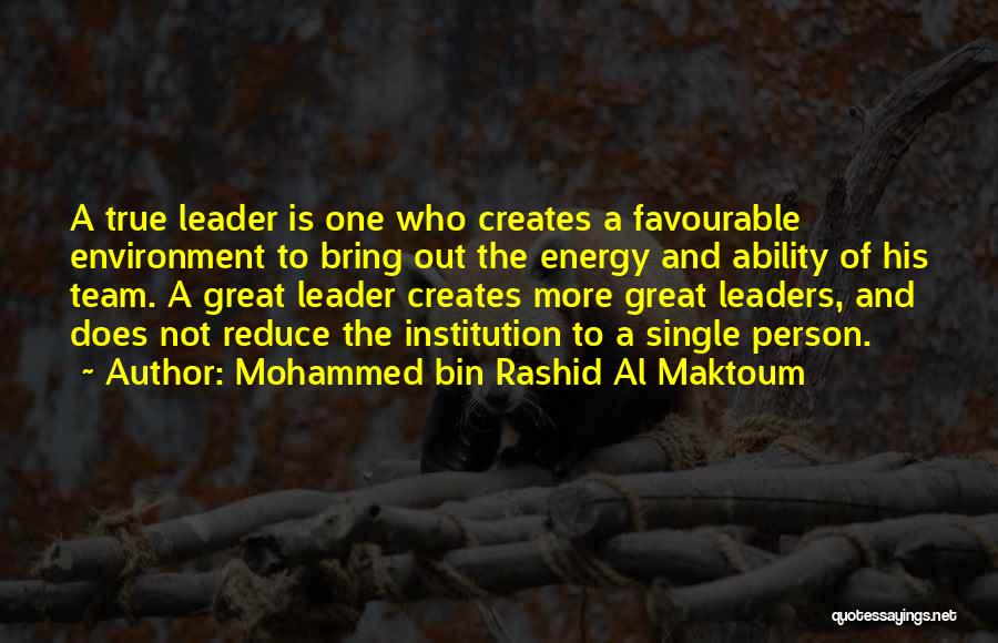 Leadership As A Team Quotes By Mohammed Bin Rashid Al Maktoum