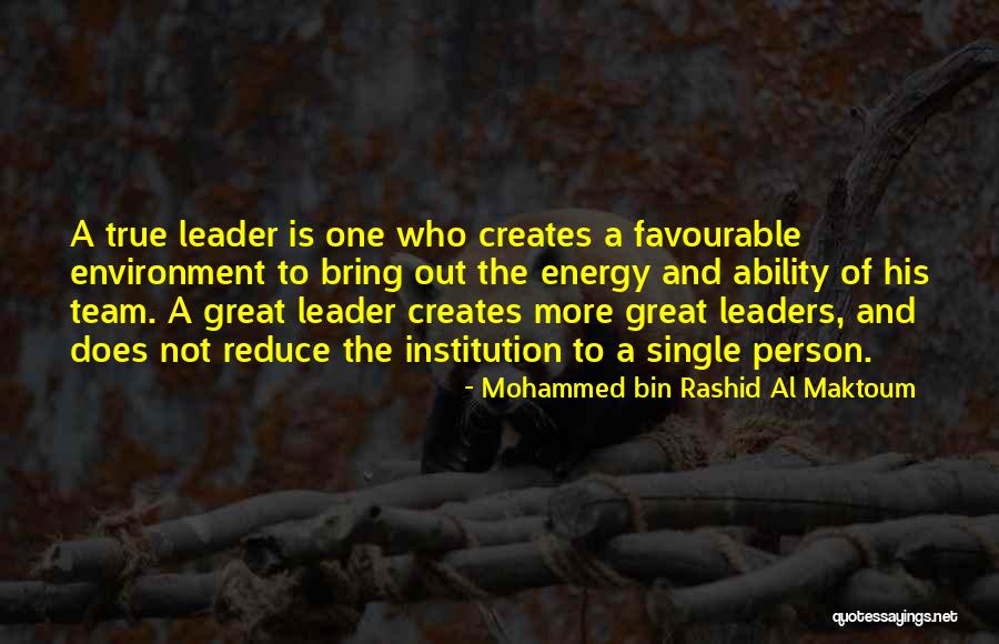 Leadership As A Team Quotes By Mohammed Bin Rashid Al Maktoum