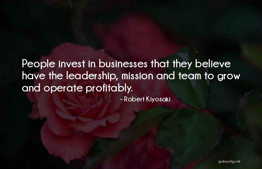 Leadership As A Team Quotes By Robert Kiyosaki