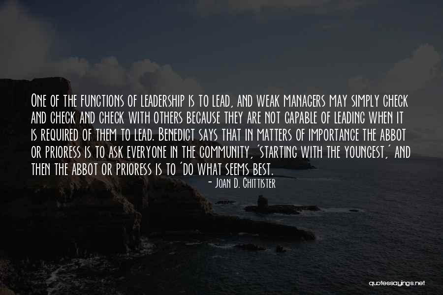 Leadership D Quotes By Joan D. Chittister Leadership D Quotes By Joan D. Chittister