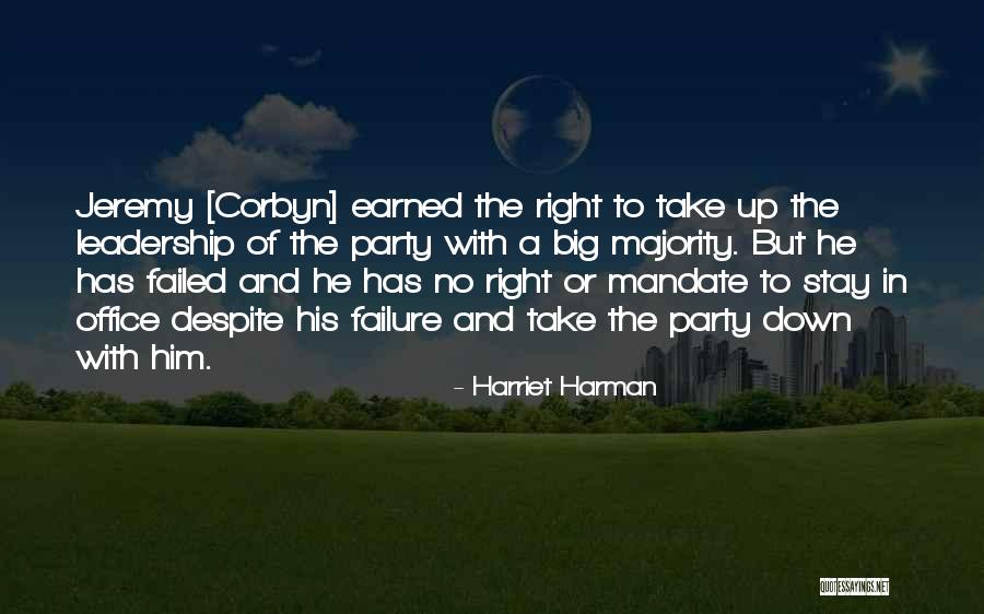 Leadership Failure Quotes By Harriet Harman Leadership Failure Quotes By Harriet Harman