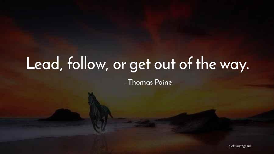 Leadership Follow Quotes By Thomas Paine