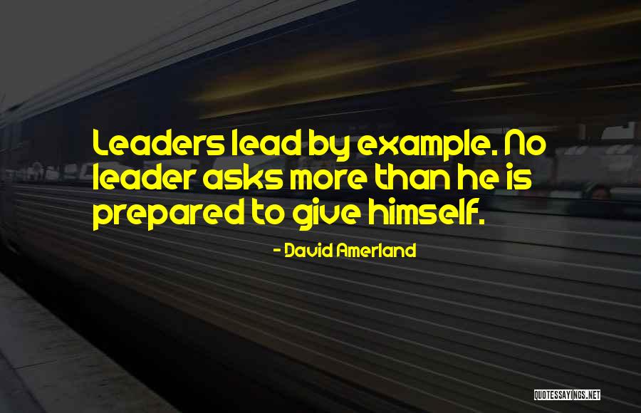 Leadership Lead By Example Quotes By David Amerland