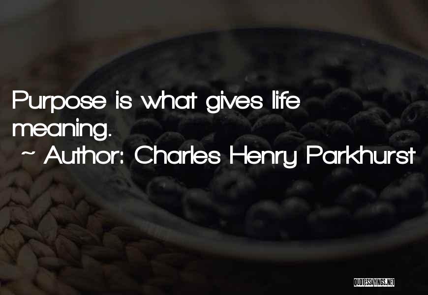 Leadership Life Quotes By Charles Henry Parkhurst