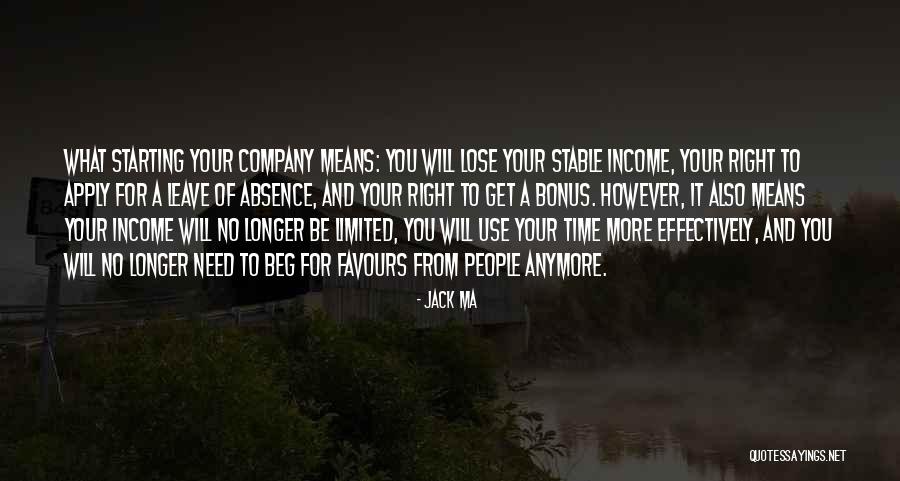 Leadership Means Quotes By Jack Ma