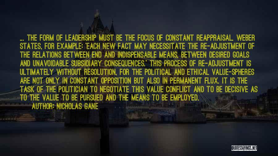 Leadership Opposition Quotes By Nicholas Gane