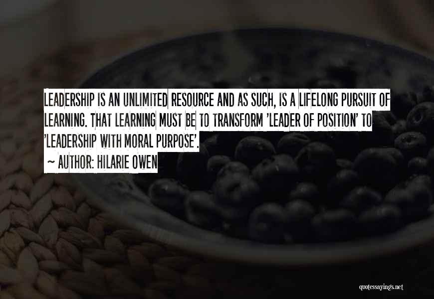 Leadership Position Quotes By Hilarie Owen