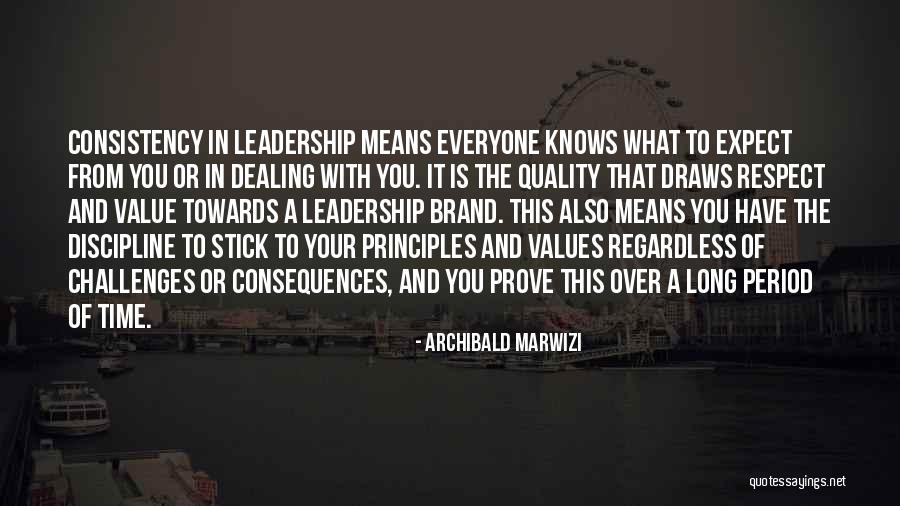 Leadership Principles Quotes By Archibald Marwizi