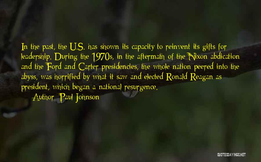 Leadership Ronald Reagan Quotes By Paul Johnson