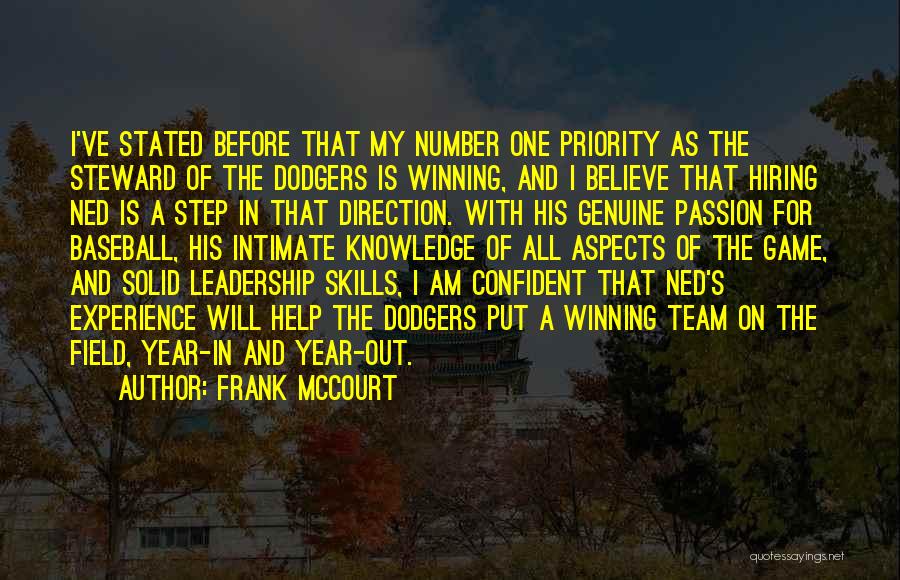 Leadership Skills And Quotes By Frank McCourt