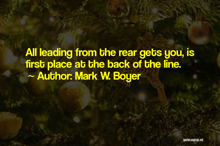 Leadership Vs Management Quotes By Mark W. Boyer