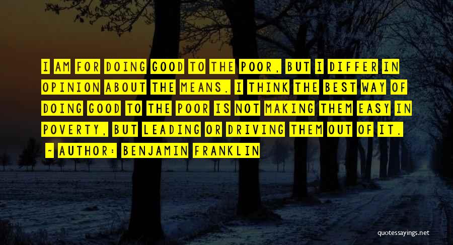 Leading The Way Quotes By Benjamin Franklin