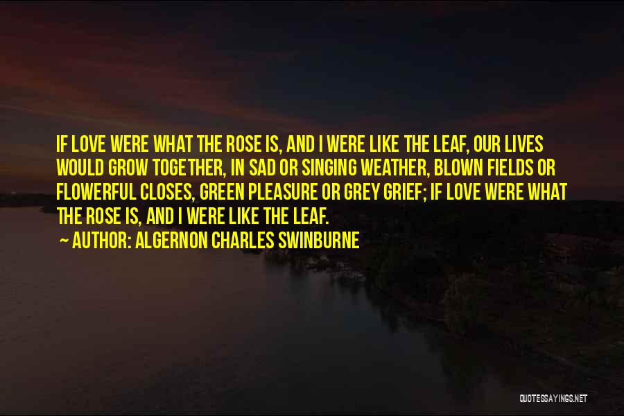 Leaf And Love Quotes By Algernon Charles Swinburne