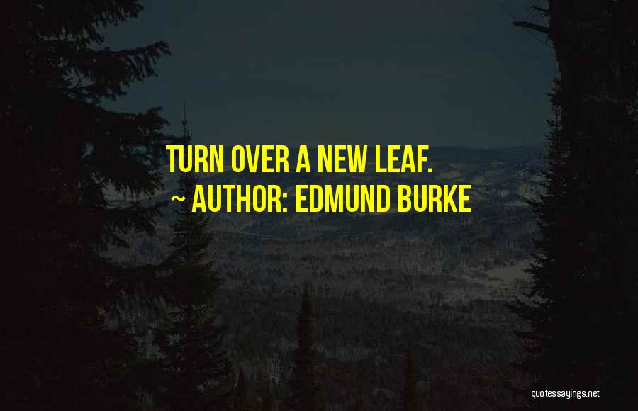 Leafs Quotes By Edmund Burke