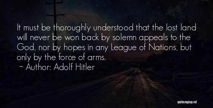 League Of Nations Quotes By Adolf Hitler