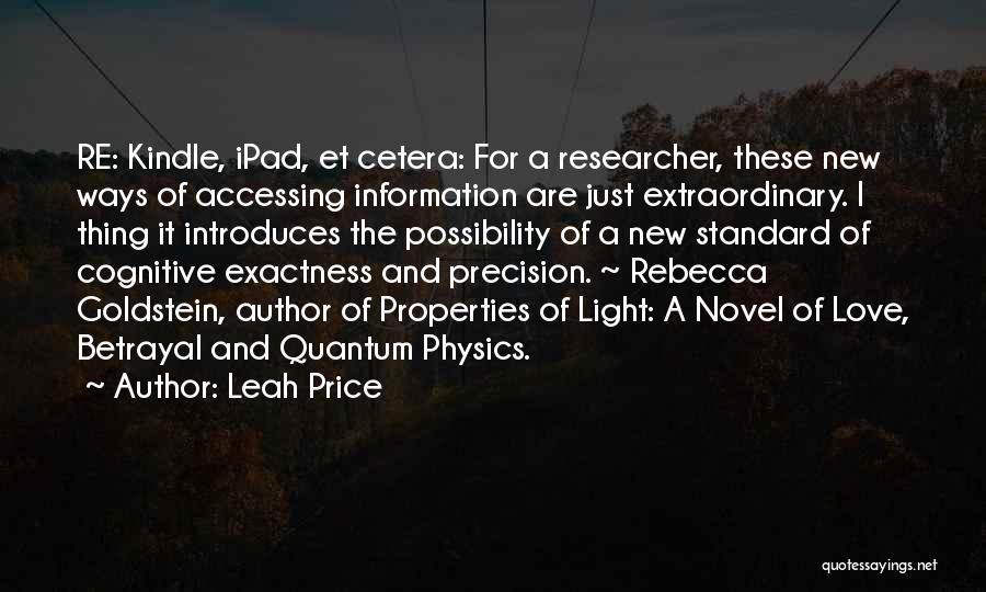 Leah Price Quotes 1671405