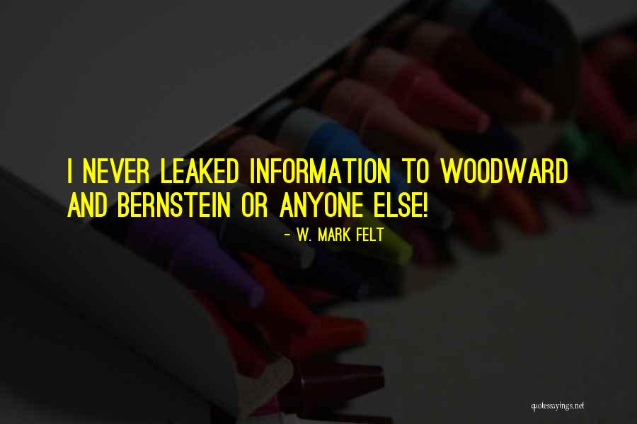 Leaked Quotes By W. Mark Felt Leaked Quotes By W. Mark Felt