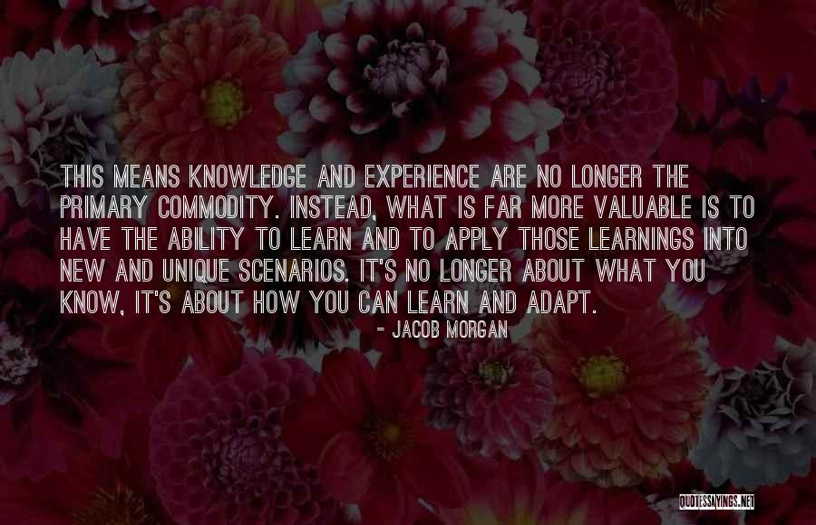 Learn And Adapt Quotes By Jacob Morgan Learn And Adapt Quotes By Jacob Morgan