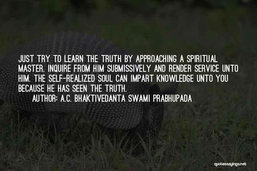 Learn From Master Quotes By A.C. Bhaktivedanta Swami Prabhupada