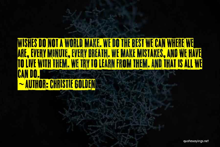 Learn From Mistakes Quotes By Christie Golden