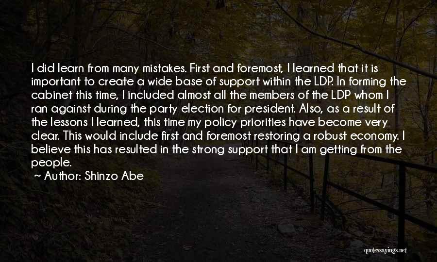 Learn From My Mistakes Quotes By Shinzo Abe