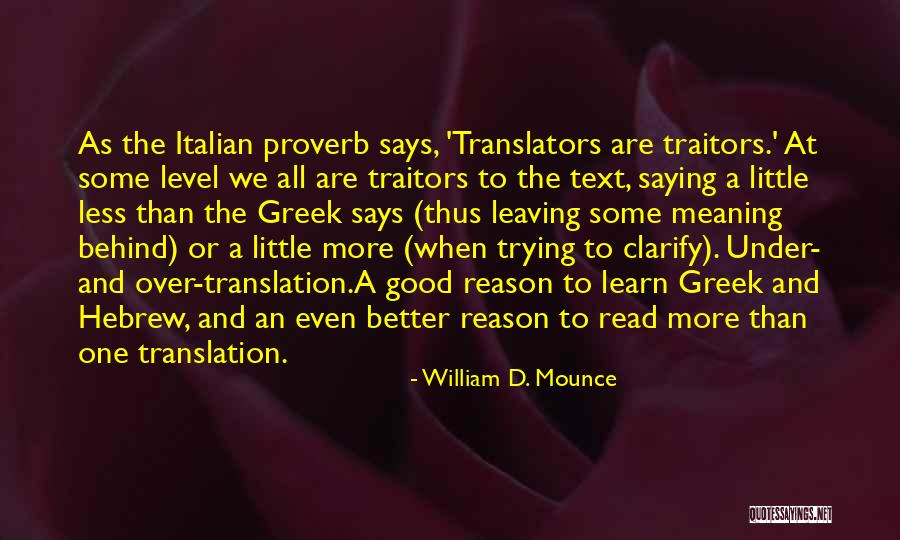 Learn Greek Quotes By William D. Mounce Learn Greek Quotes By William D. Mounce